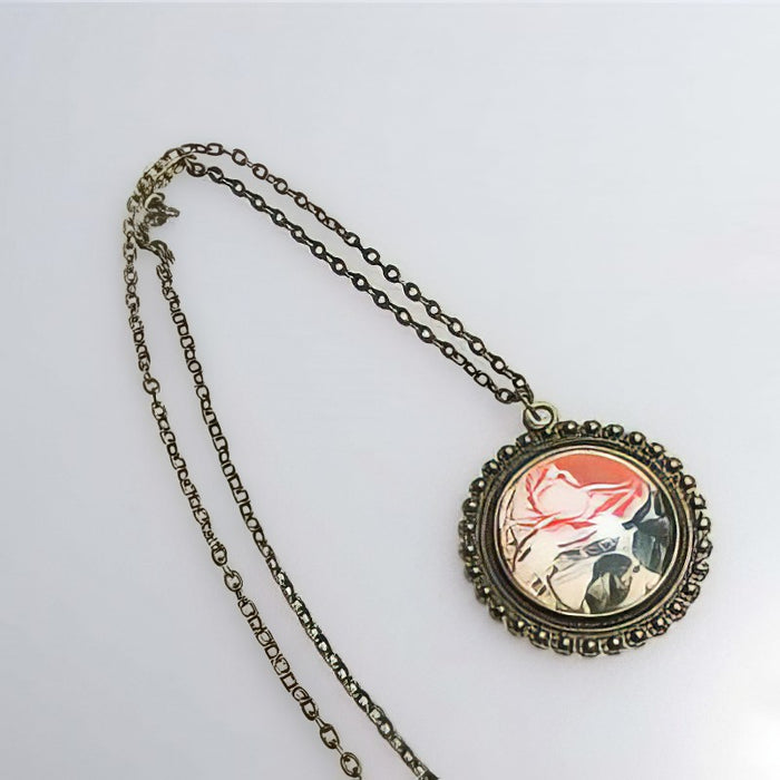 Bastelset Vintage Kette mit Anhänger Dot Rose 1 Set