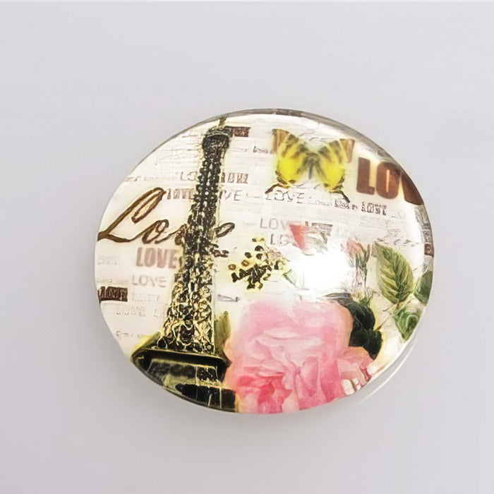 Glas Cabochon mit Sujet  18mm 1 Stück – Bild 3