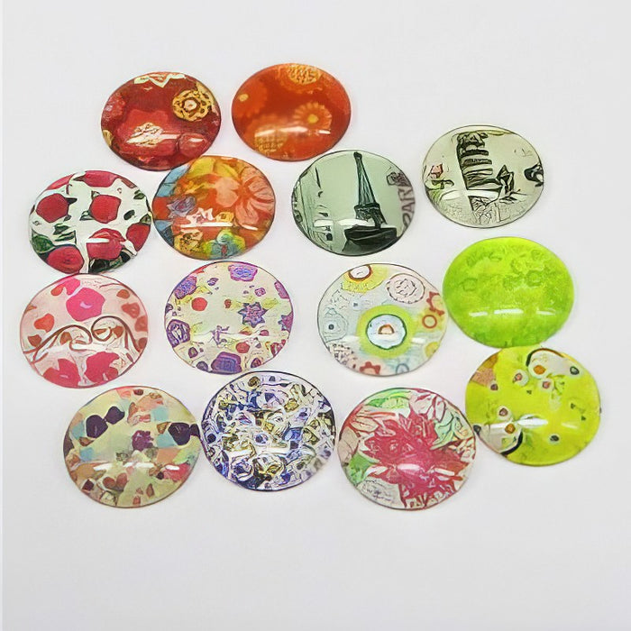 Glas Cabochon mit Sujet 16+20mm 1 Stück