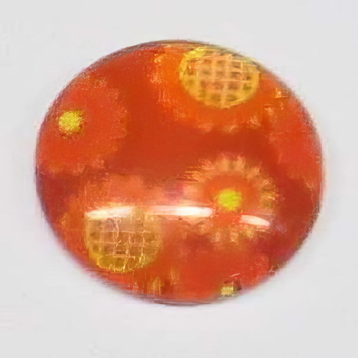 Cabochon en verre avec motif 16+20mm 1 pièce