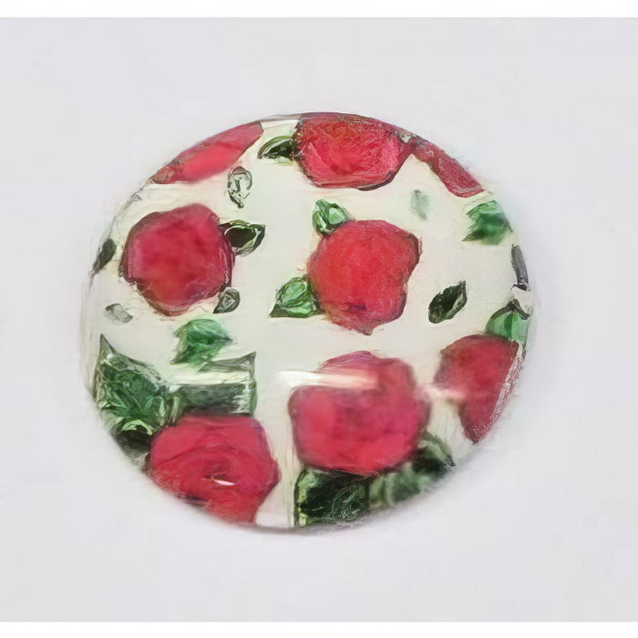 Cabochon en verre avec motif 16+20mm 1 pièce