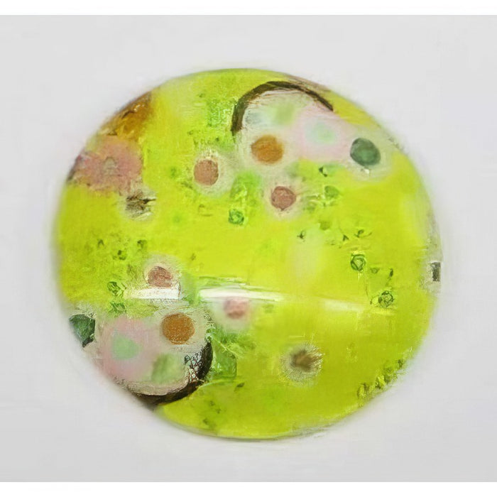 Cabochon en verre avec motif 16+20mm 1 pièce