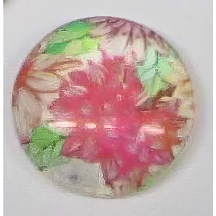 Cabochon en verre avec motif 16+20mm 1 pièce