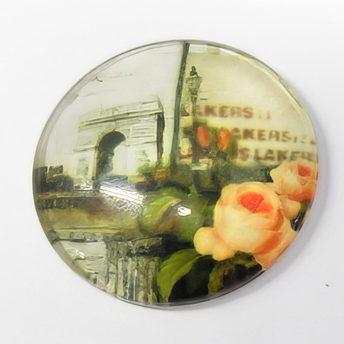 Cabochon in vetro con soggetto 25 mm, 1 pezzo