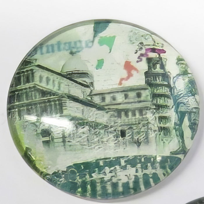 Cabochon in vetro con soggetto 25 mm, 1 pezzo