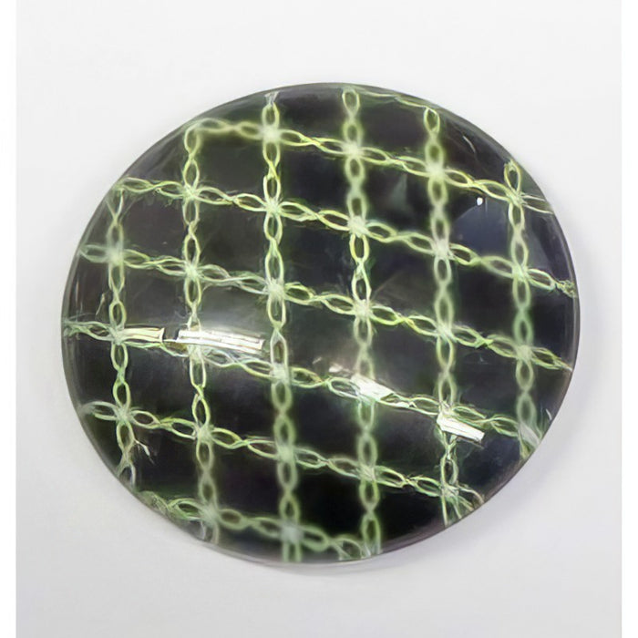 Cabochon en verre avec motif 25 mm noir et blanc, 1 pièce