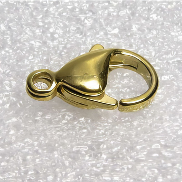 Karabiner klein Edelstahl goldf. 10x6mm 2 Stück