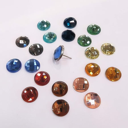 Glas Cabochon 12mm Glasschliff 1 Stück