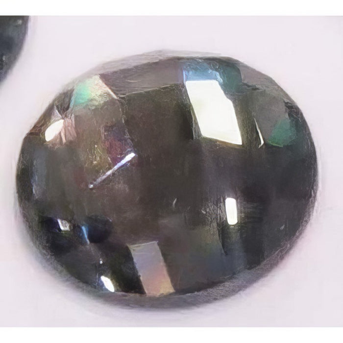 Cabochon in vetro 12mm taglio sfaccettato 1 pezzo