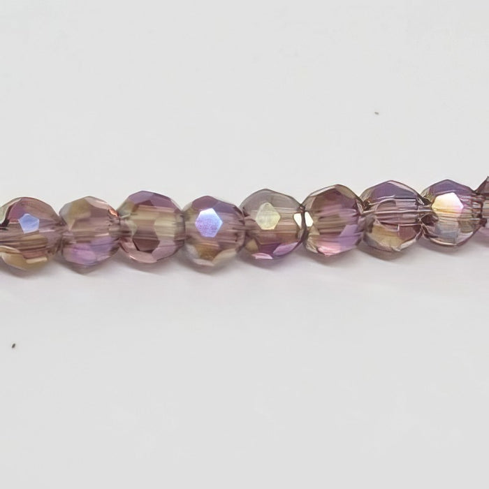 Glas rund Facetiert amethyst AB 3mm 1 Strang