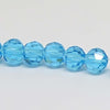 Glas rund facettiert d.aqua 4mm 1 Strang