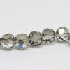 Glas rund facettiert grau 4mm 1 Strang