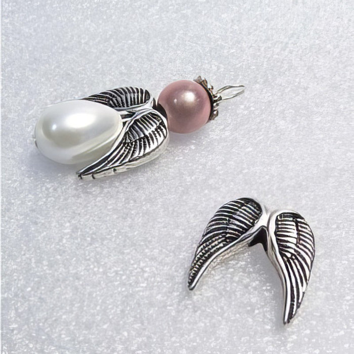 Engelflügel Fairy Metall silberfarben 14.5x15mm 10 Stück