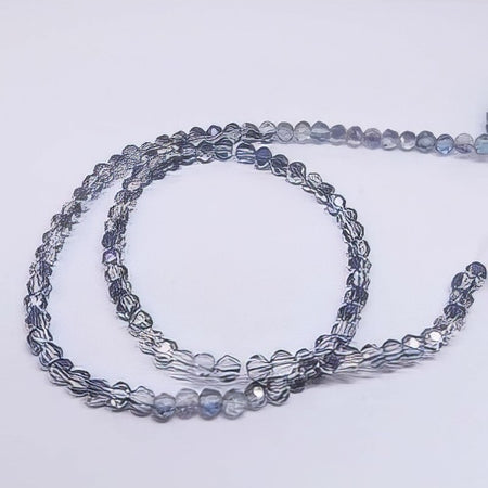Glas rund facettiert blauviolett AB 3mm 1 Strang
