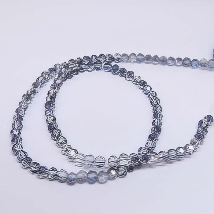 Glas rund facettiert blauviolett AB 3mm 1 Strang