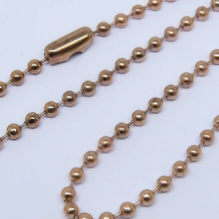 Edelstahl Kugelkette 2.3mm 75cm rosegoldfarben 1 Stück
