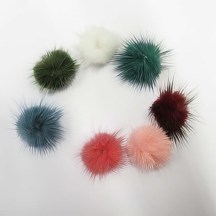Anhänger Pompon echt Fell diverse Farben 3cm 1 Stück