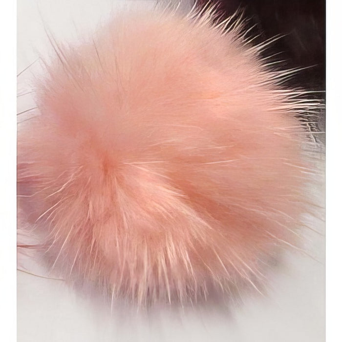 Genuine fur pom-pom charm, various colors, 3cm, 1 piece
