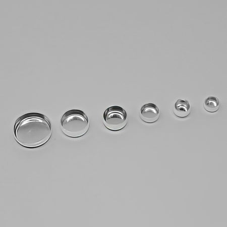Bezel Schälchen fein Silber 3mm 10 stk.