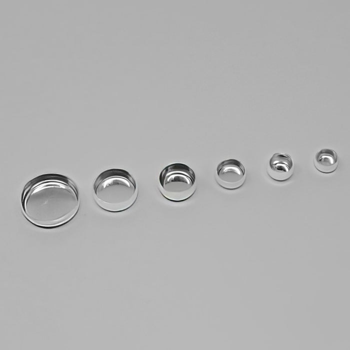 Cabochon Schälchen 925 Silber 12mm 1 stk.