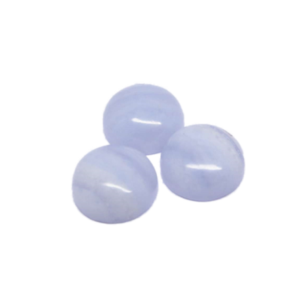 Cabochon blue lace Achat rund 8mm 1 Stück