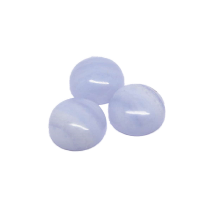 Cabochon blue lace Achat rund 8mm 1 Stück