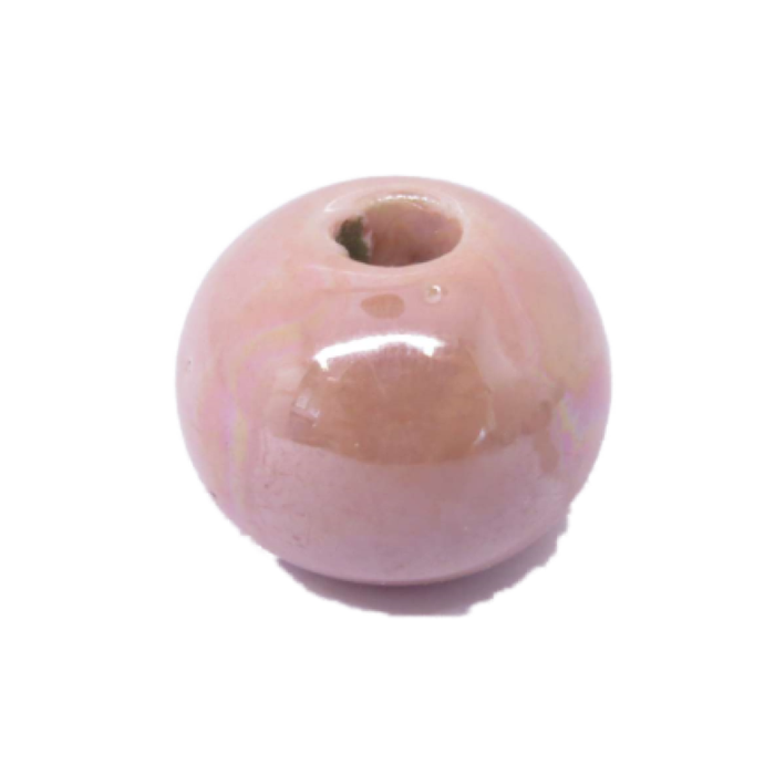 Keramikperle apricot 16mm 1 Stück