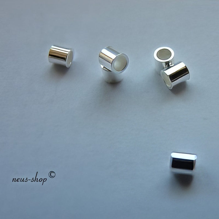 Quetschperlen dickwandig 925 2x2mm 100 Stück