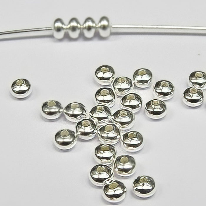 Rondelle silberf. 3x2mm 100stk.