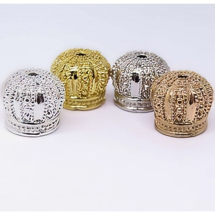 Perlenkappe Krönchen div. Farben 10.5x12mm 2 Stück