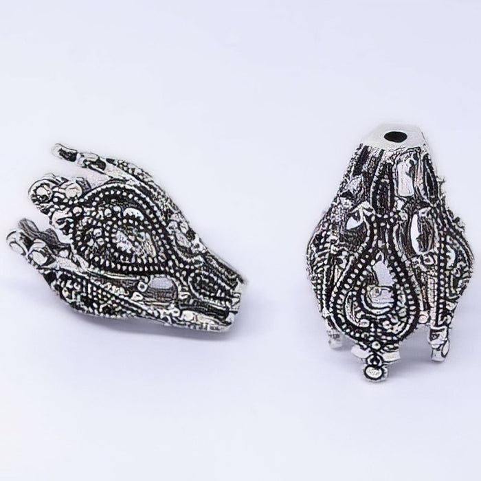 Perlenkappe Safira 20x14mm 2 Stück