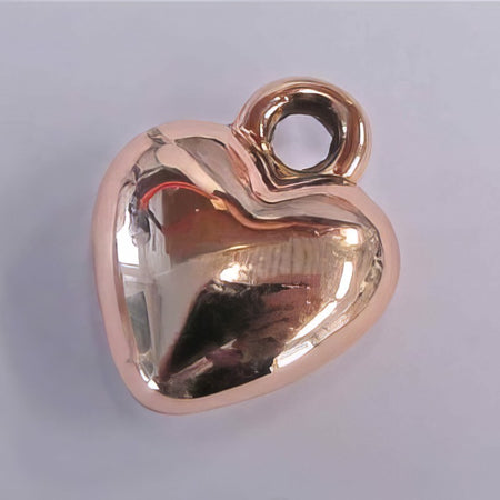 Anhänger rosegold 3D Herz 10x12mm 1 stk.