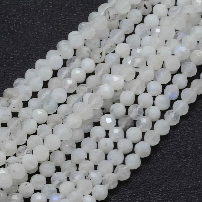 Mondstein facettiert 4mm FL.0.5mm ca 40cm 1 Strang