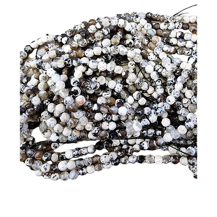 Achat cappuccino 4mm FL.1mm ca 40cm 1 Strang