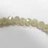Glas rund Facetiert creme 4x3mm 1 Strang