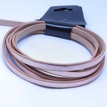 Lederimitat  metallic rosegold 5mm ca.120cm