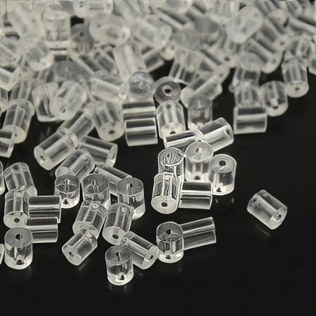 Ohrstecker Hinterteil Stäbchen Gummi 100 Stück