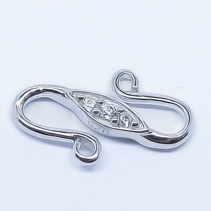 20.49S Verschluss mit Zirkonen 12.5x7.5x2mm 925 Silber 1 Stück