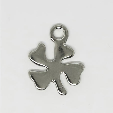 Anhänger Edelstahl Kleeblatt 10x9x0.7mm