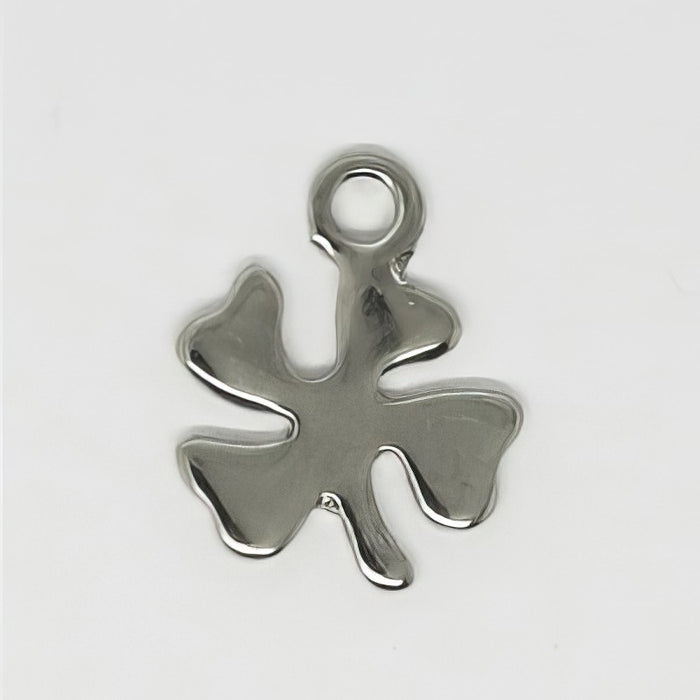 Anhänger Edelstahl Kleeblatt 10x9x0.7mm