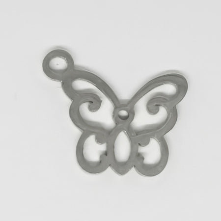 Anhänger Edelstahl Schmetterling schräg 11x13x1mm
