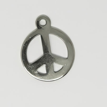 Anhänger Edelstahl Peace 15x12.5x1mm