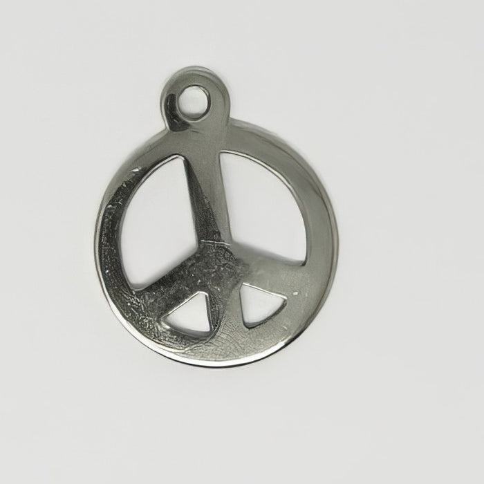 Anhänger Edelstahl Peace 15x12.5x1mm