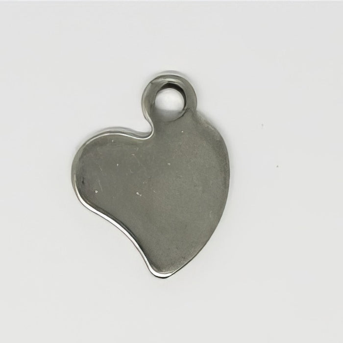 Anhänger Edelstahl Herz simpel offen 11x8x0.7mm
