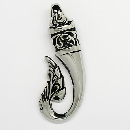 Anhänger Edelstahl hawaiian Haken 50x18.5x8.5mm