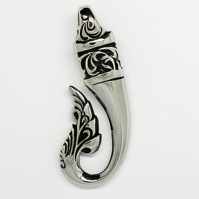 Anhänger Edelstahl hawaiian Haken 50x18.5x8.5mm