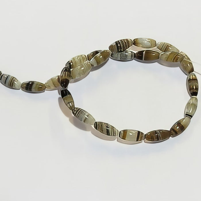 Streifen Achat olive 4x12mm  1 Stück