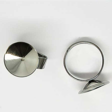 Ring für Swarovski Rivoli 14mm verstellbar 1 Stück