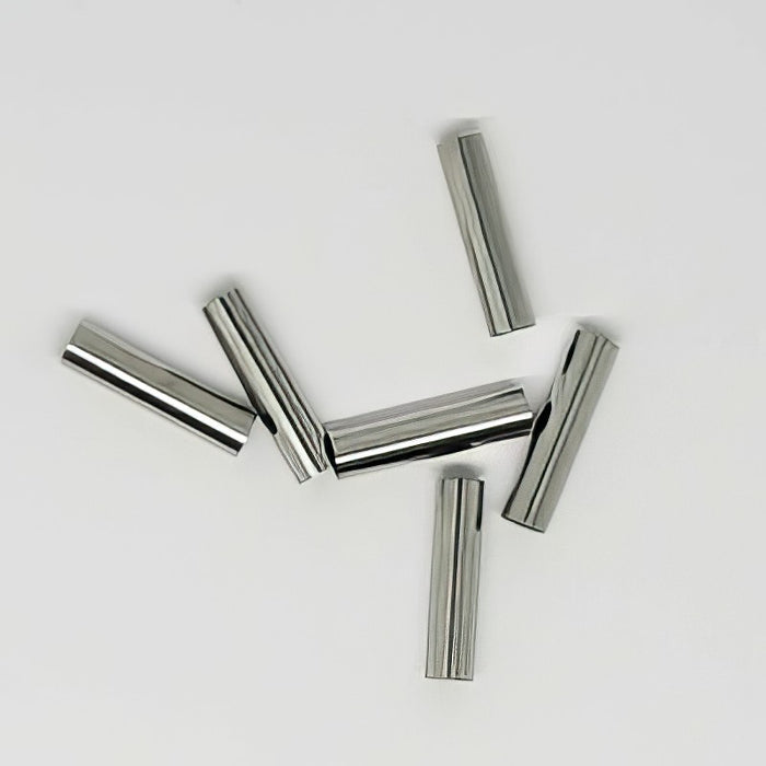 Edelstahl Röhli Perle Grösse: 10x2.5mm 10Stk.