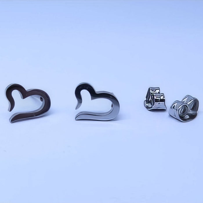 Ohrstecker Edelstahl Herz 9.5x7mm 1 Paar